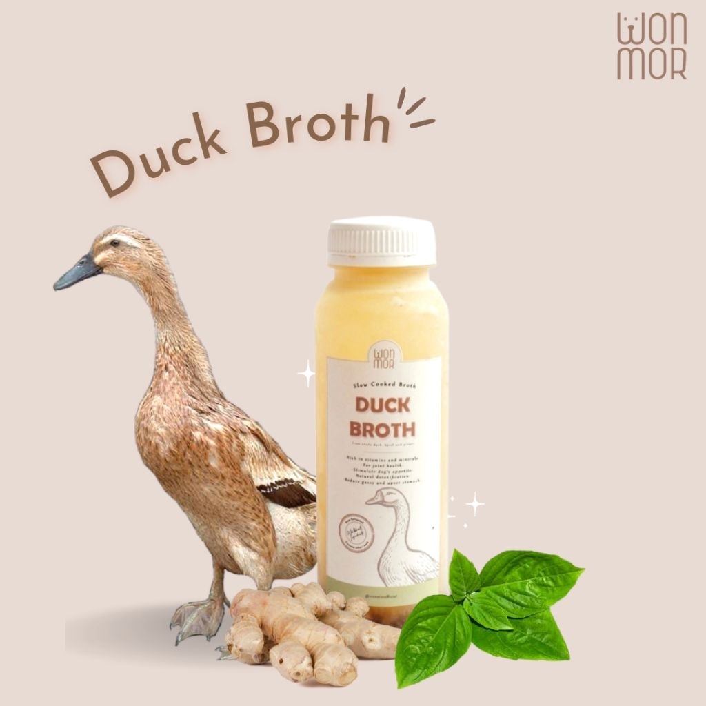 

DUCK BROTH - WONMOR slow cooked duck broth for dog - kaldu bebek untuk anjing