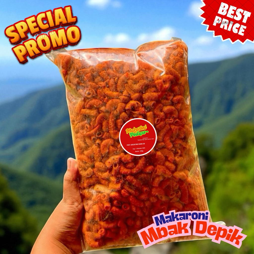 

Makaroni Pedas 250g Camilan Enak Bumbu Spesial Khas Pedas Nampol