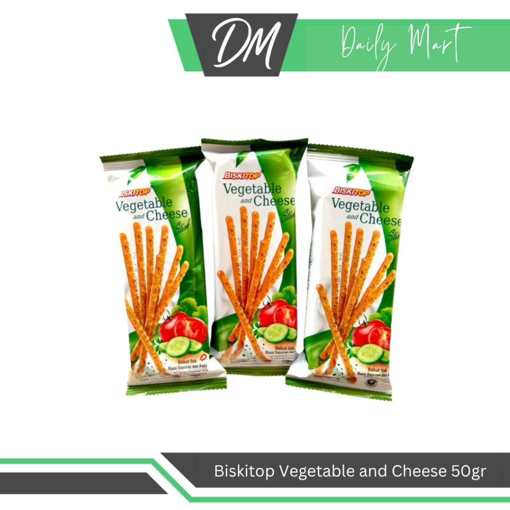 

Biskitop Vegetable and Cheese 50gr - Cemilan Sayur Rasa Keju Enak Murah Original Bergizi