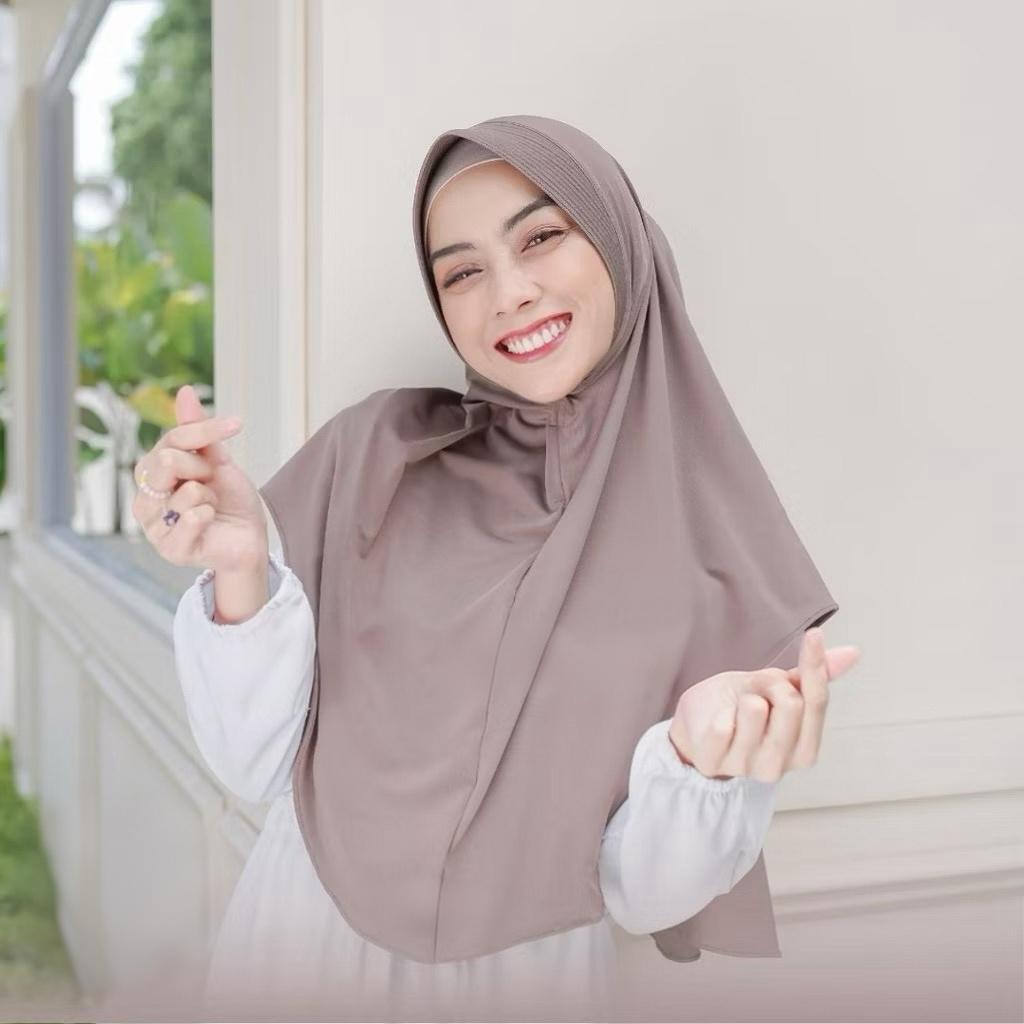 Hijab Bergo Pet Tebal Size L /Jilbab Instan Pet Tebal BERGO L BISA GROSIR PREMIUM || BERGO HAMIDAH B