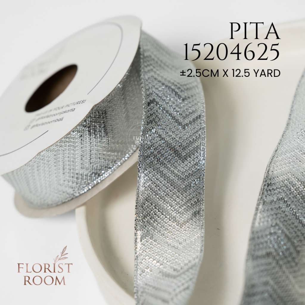 

Pita 15204625 ±2.5cm x 12.5yard - Ribbon - Motif - Gift - Hampers - Flower - Dekor