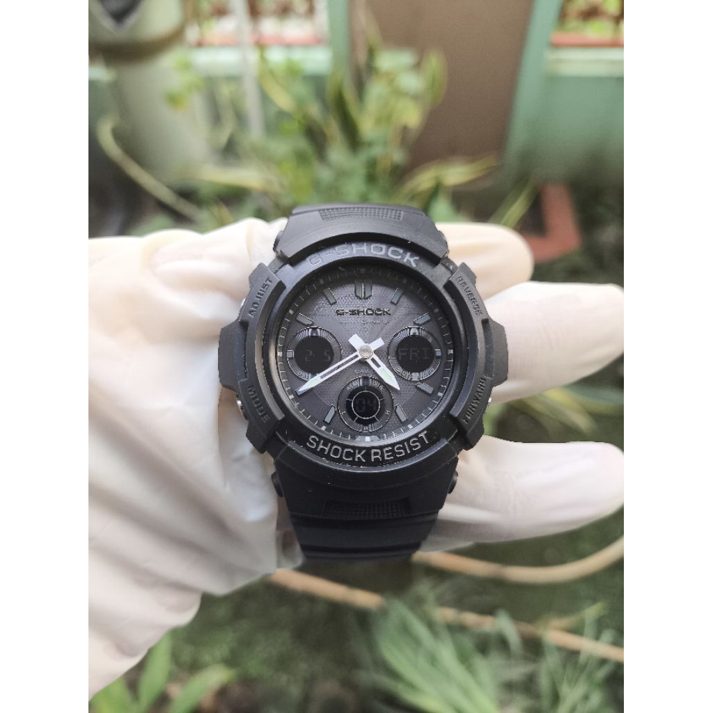 (Harga Net) Jam Tangan Casio G-Shock AWG-M100B All Original Tough Solar (baterai belum di cek, angga