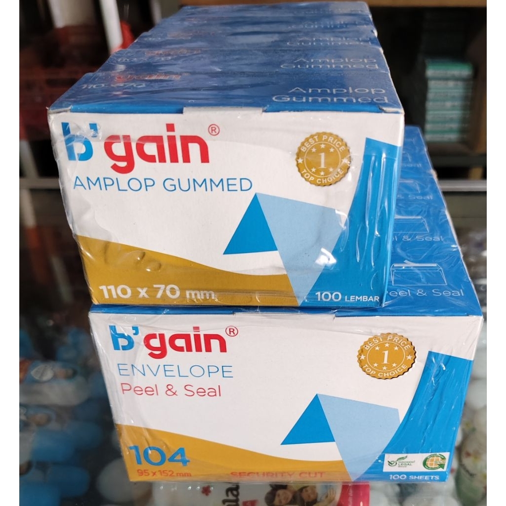 

1 slop Amplop b'gain 110*70mm 100lembar