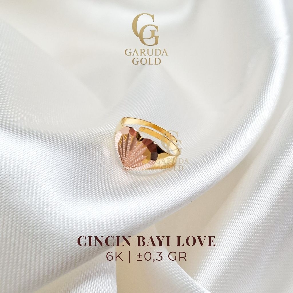 CINCIN BAYI LOVE 6K | CINCIN EMAS 6K | 0,3 GR