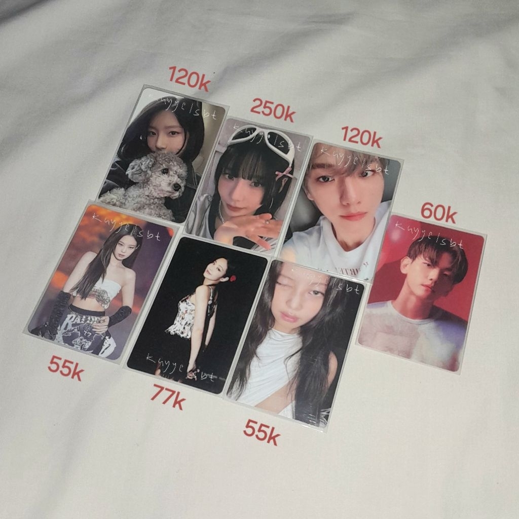 Jennie Taeyeon Baekhyun photocard
