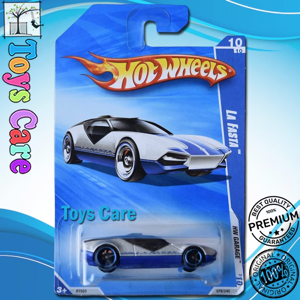 HOTWHEELS LA FASTA PUTIH BIRU TRACK STARS ACES