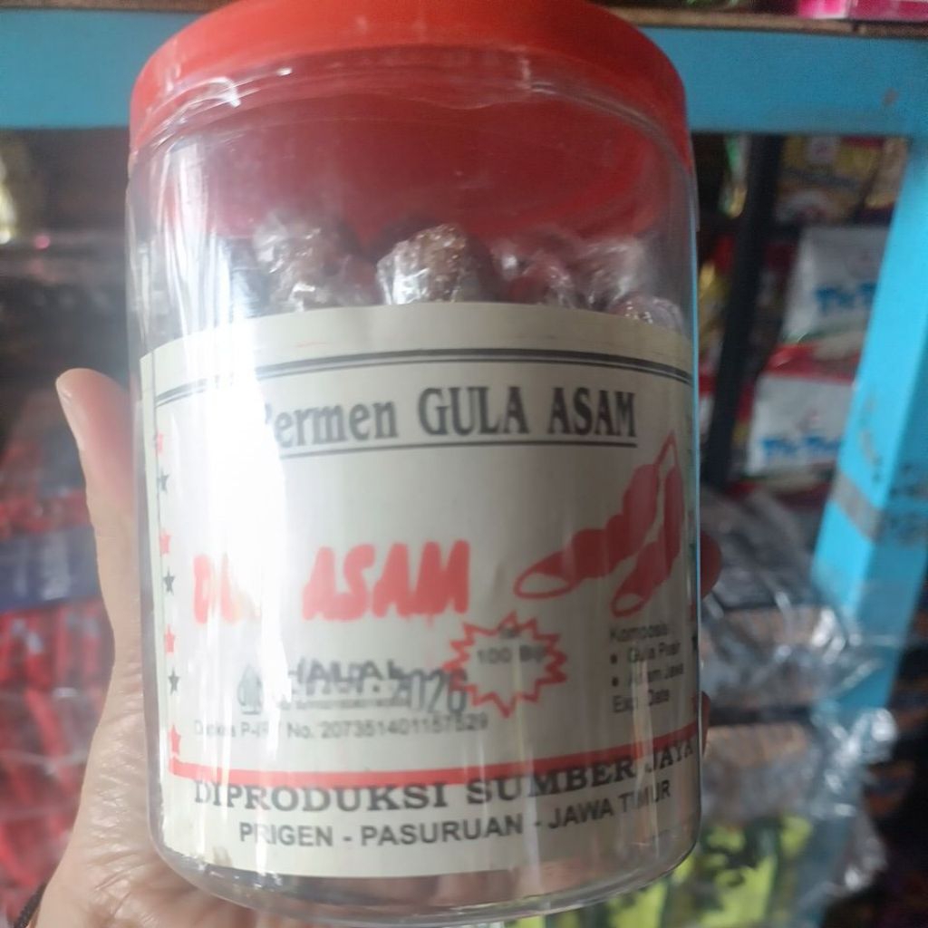 

PERMEN ASEM JADUL ISI 100 pcs,1 toples