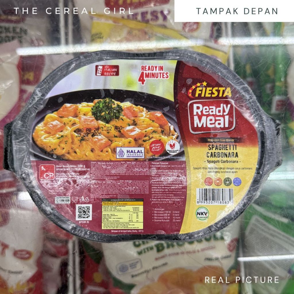 

[KONDISI BARU - 100% ORIGINAL] FIESTA Spaghetti Carbonara 320gr - Ready Meal - Makanan Siap Masak
