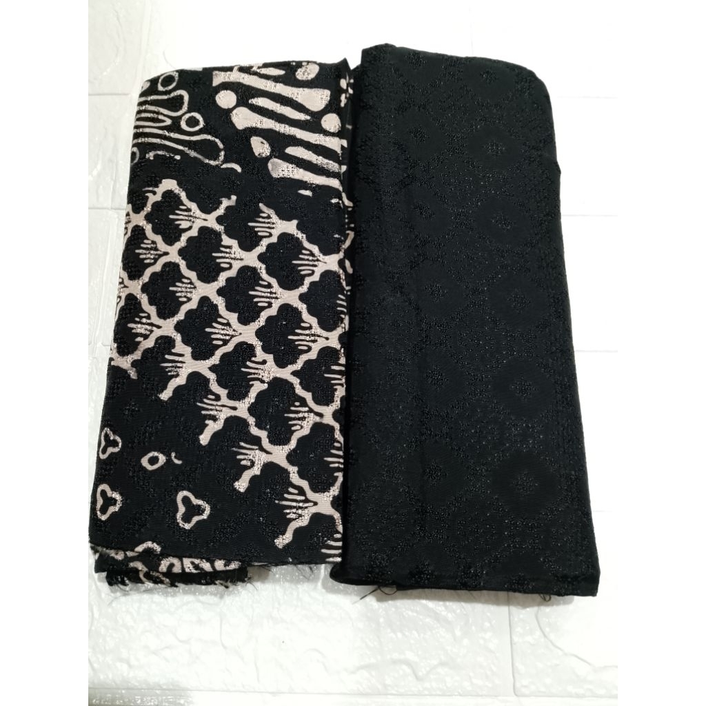 kain Batik viscose satu set kain polos dan motif  | setelan kain batik atasan dan bawahan | Viscose 