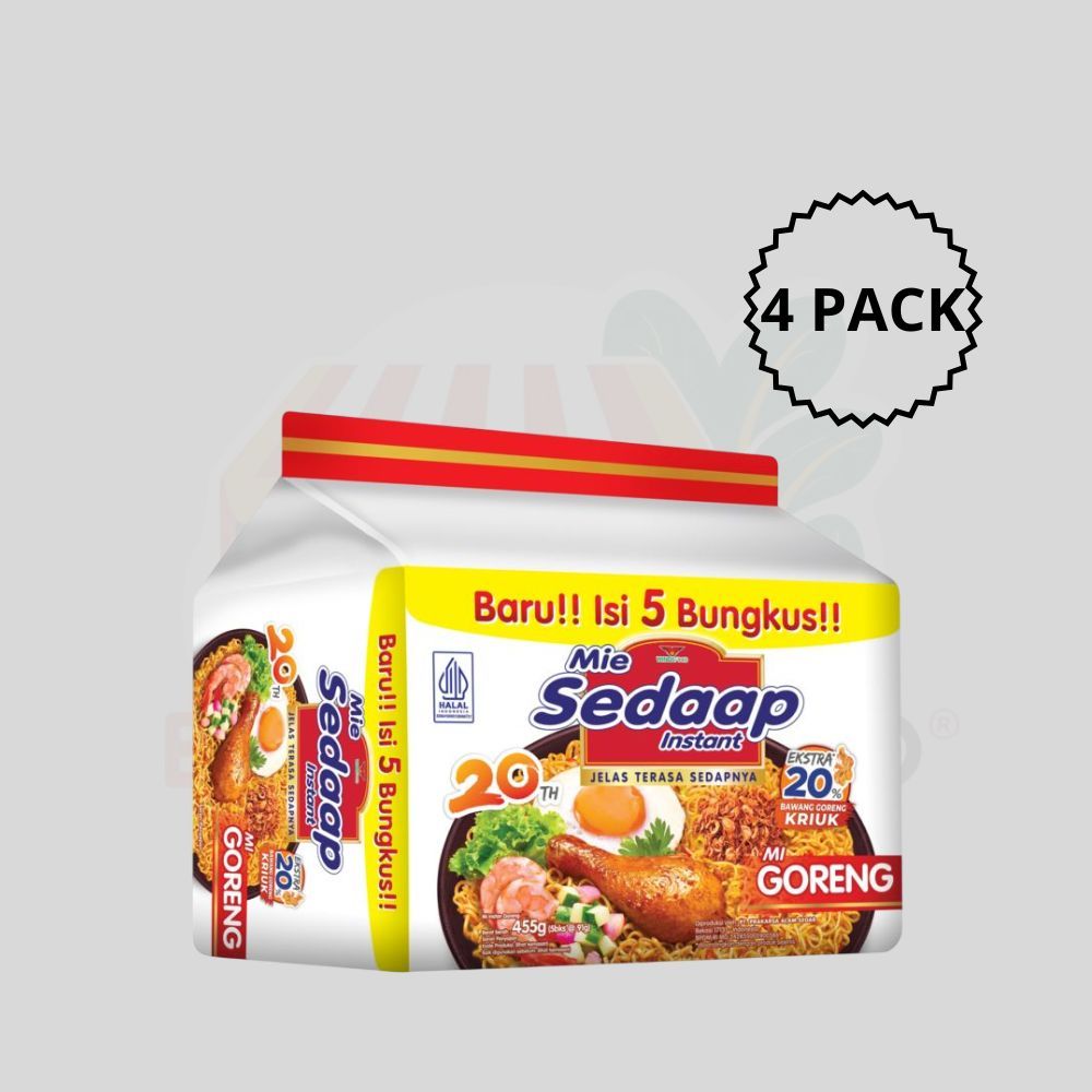 

4 PACK SEDAAP MIE INSTAN GORENG 5 X 90G / MIE INSTAN