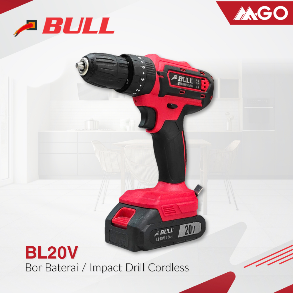 Bor Beton Baterai / Hammer Drill Cordless BULL BL20V