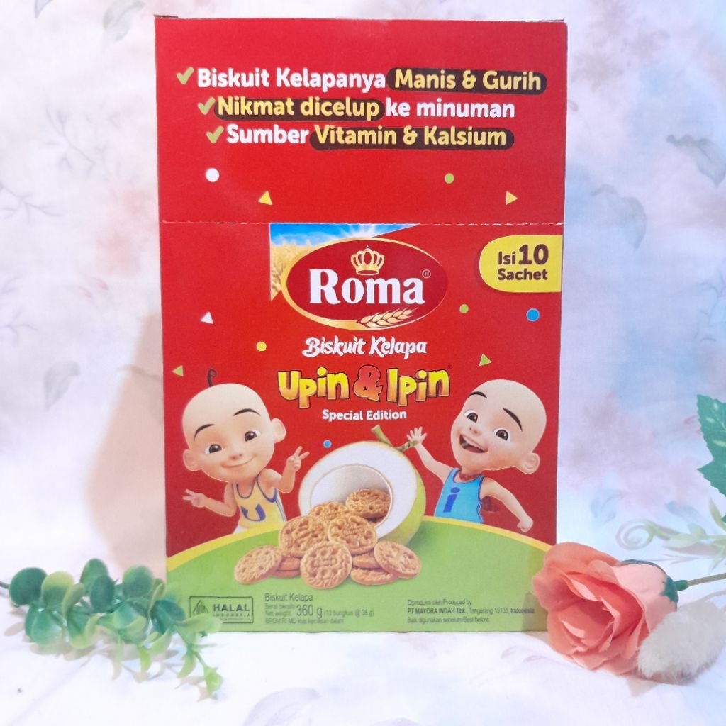 

Roma Kelapa Biscuit / 1 Box isi 10 Pcs / 360 Gram