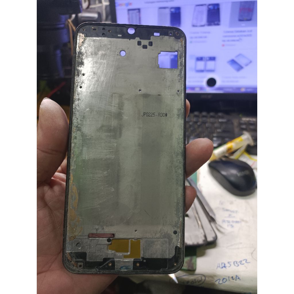 frem tulangan lcd samsung a30 ori