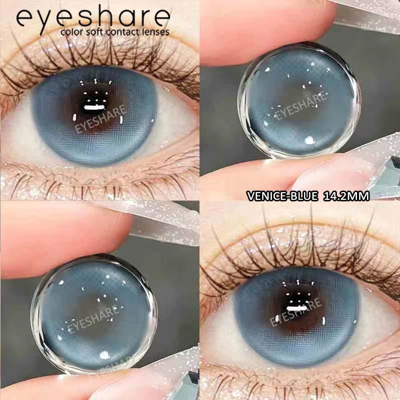 Eyeshare Softlens Blue 14.2mm 1Pasang Lensa Kontak Untuk Mata Biru