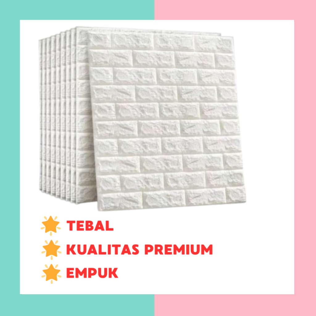 Marie Shop ➡️ BATA PUTIH - WALLPAPER BATA PUTIH - WALLPAPER DINDING - HIASAN DINDING BATA PUTIH