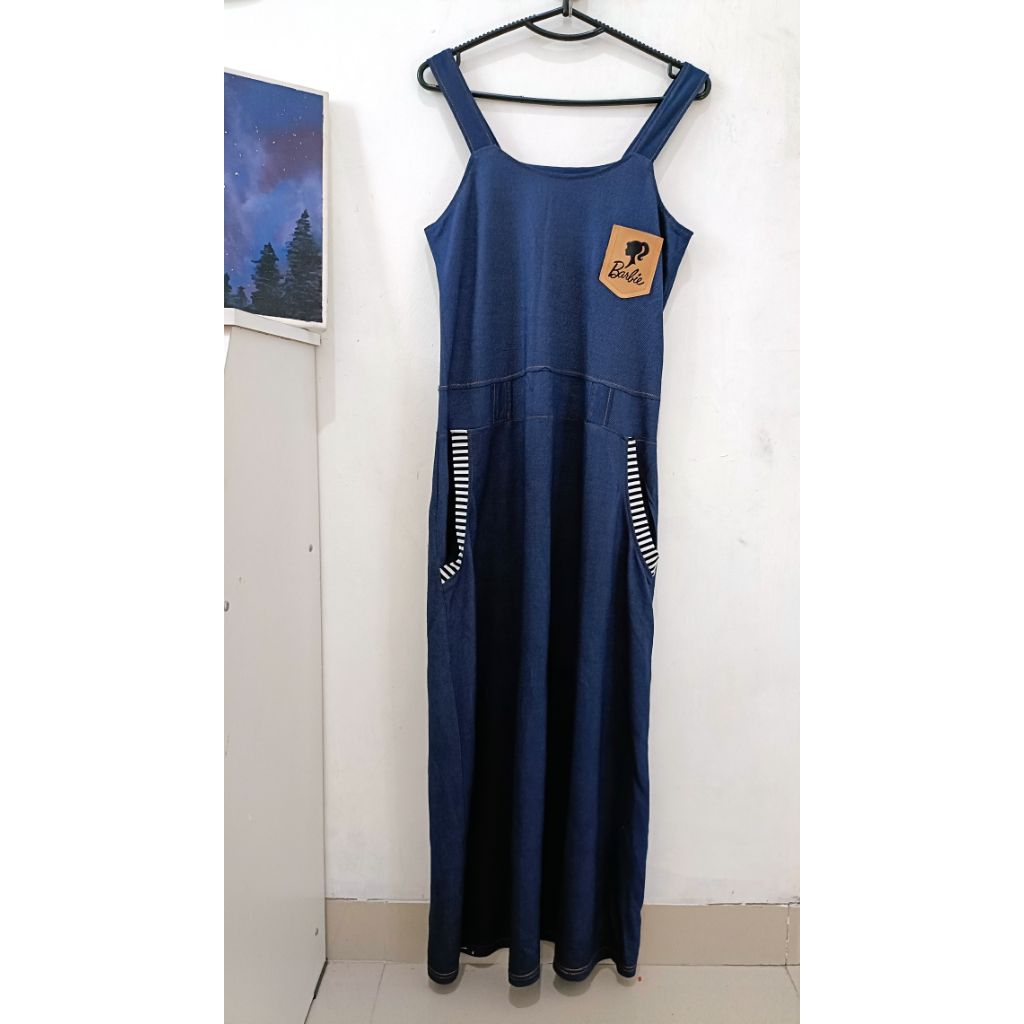 [Preloved] Dress/Gamis Kutung Wanita Denim