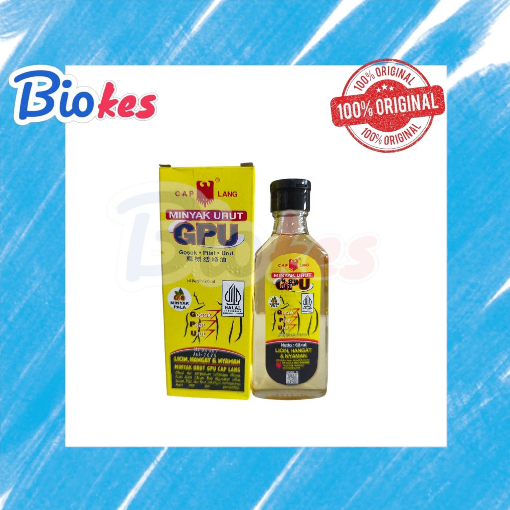 MINYAK GPU PALA 60ML minyak oles pereda nyeri dan pegal-pegal