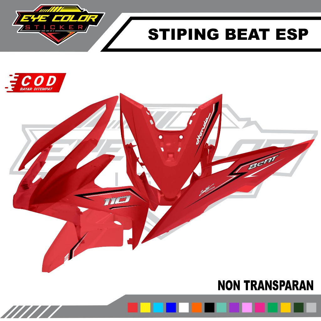 STRIPING RACING VARIASI MOTOR HONDA BEAT NEW ESP MOTIF KEREN SIMPLE MURAH