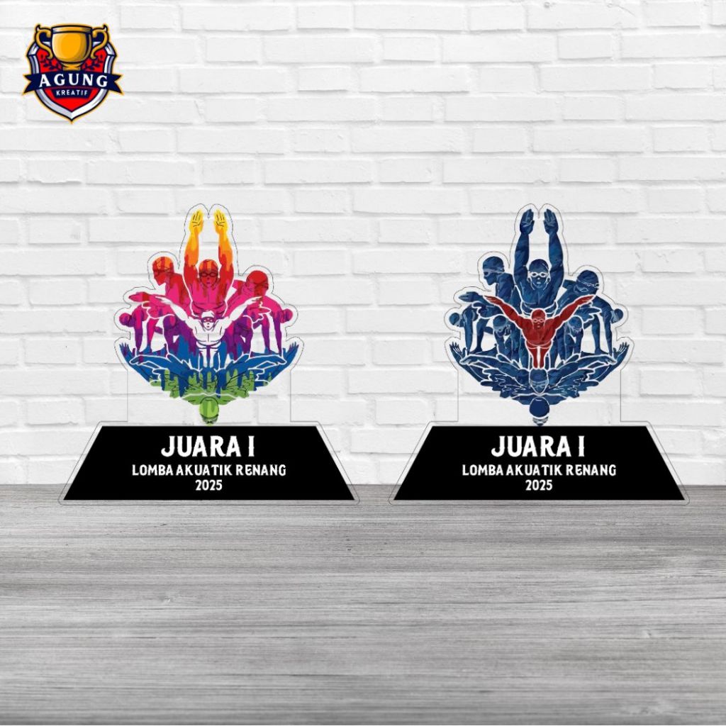 Trofi Akrilik Cabor Renang Bahan Akrilik | Plakat bahan Akrilik Lomba Cabang Olaharaga Berenang