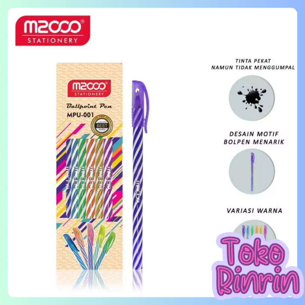 

Rinrin Pulpen M2000 Ulir Warna Warni MPU 001 Kemasan isi 12