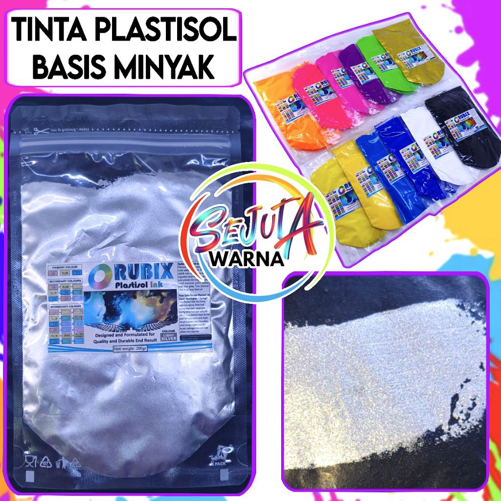 

TINTA PLASTISOL RUBIX LIGHT SILVER 200GR CAT SABLON KAOS