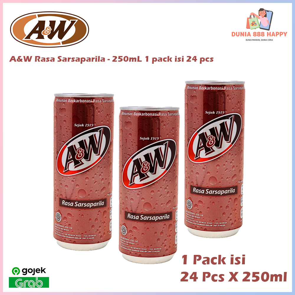 

A&W Minuman Soda Can 250ml 1 pack isi 24 pcs