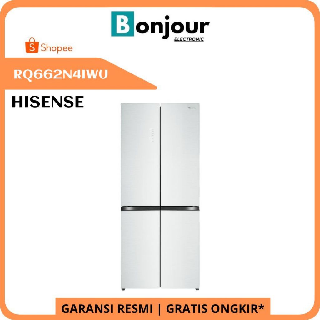 Kulkas Side by Side RQ662N4IWU Hisense 501 Liter Kulkas Inverter Hisense RQ662