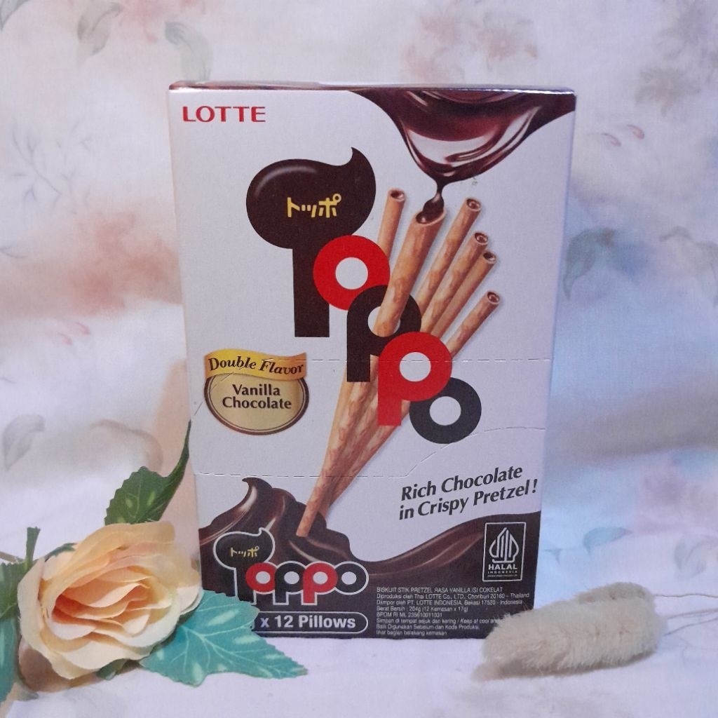 

LOTTE TOPPO STIK ISI COKLAT / 1 BOX ISI 12