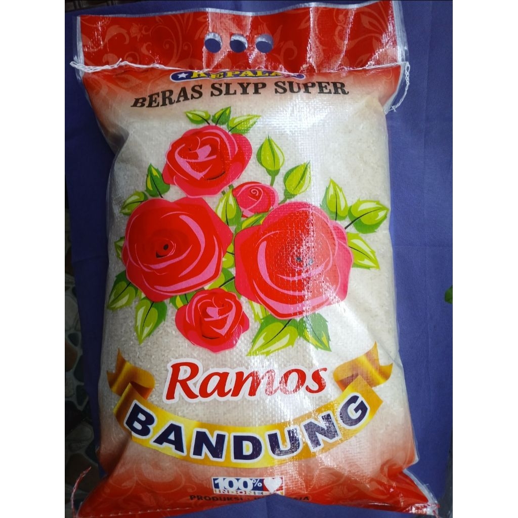 

Beras slyp pulen karung cap Ramos Bandung 10 - 13 L