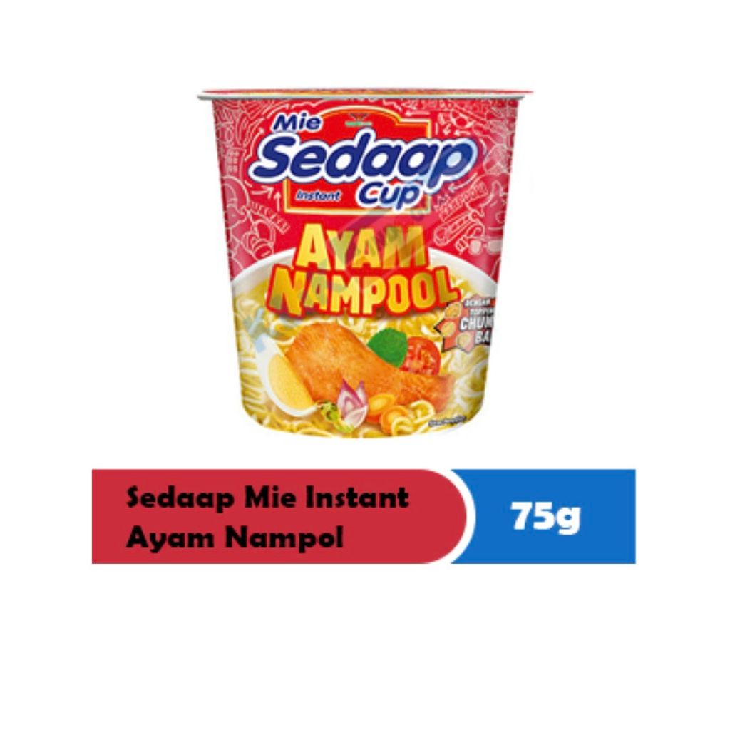

1 Dus isi 12 Cup MIE SEDAAP INSTAN AYAM NAMPOL 75 gr