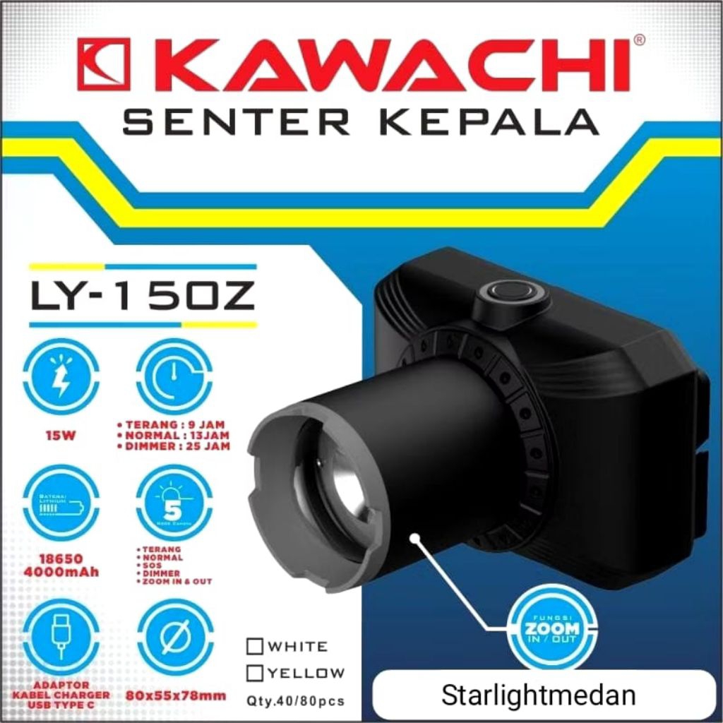 Kawachi Ly 150 Z Senter Kepala Kawachi 15 watt
