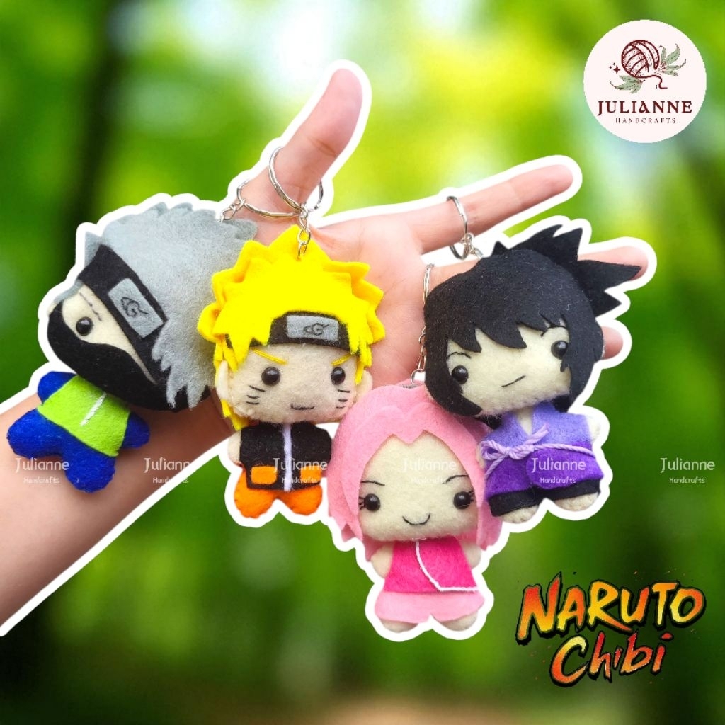 Gantungan Kunci Naruto Flanel | Naruto Keychain | Gantungan Boneka Naruto | Boneka Flanel Naruto
