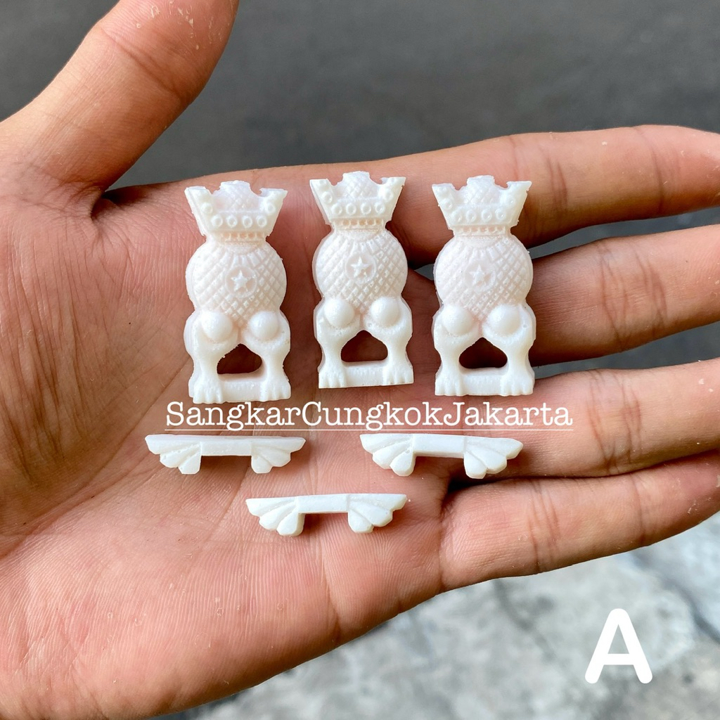 Rumah Klem Set Atas Bawah Ukir Sangkar Cungkok Pleci Bahan Resin