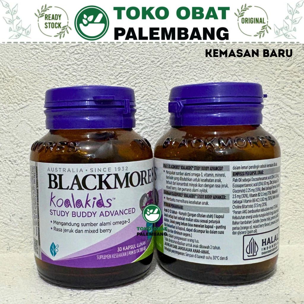 BLACKMORES KOALA KIDS STUDY BUDDY ADVANCED 30 KAPSUL LUNAK OMEGA 3 OTAK ANAK VITAMIN kids STUDY BUDY