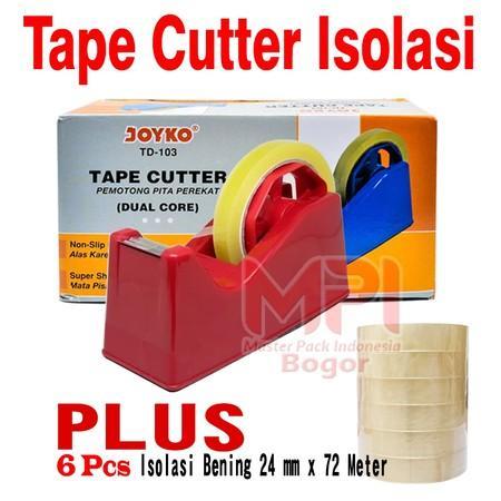 

Dispenser Joyko Tape Isolasi TD-103 - Dispenser Lakban Isolasi Mini + 6 Pcs Isolasi Bening 24 x 72