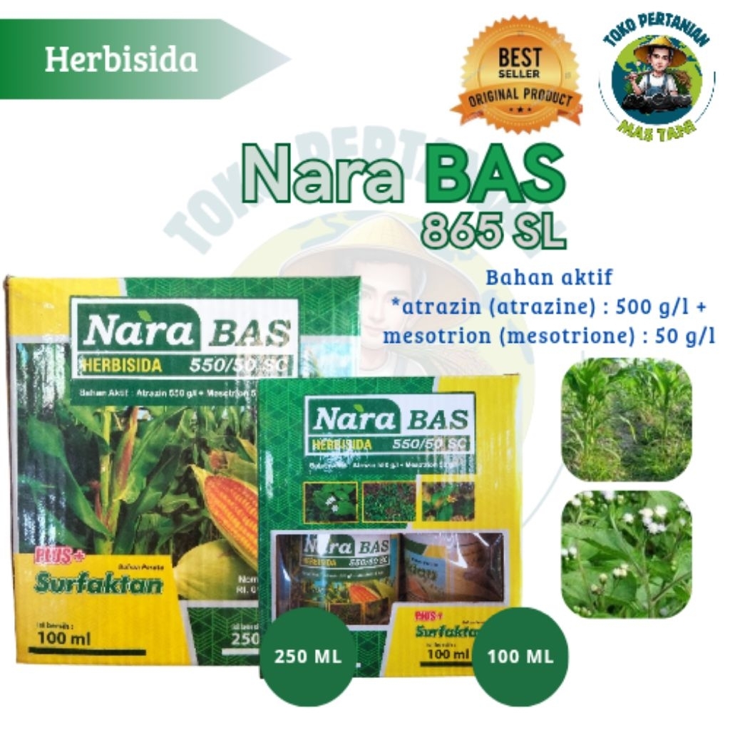 NARA BAS /Narabas 550 SC 250ml dan 500ml Herbisida Selektif Obat Pembasmi Rumput pada Tanaman Jagung