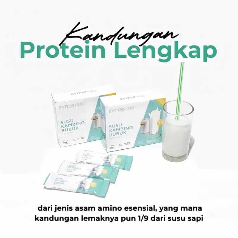 

EVITGO 100 ORIGINAL 100% ASLI PT BEST SUSU KAMBING ETAWA BUBUK / KUALITAS ORIGINAL