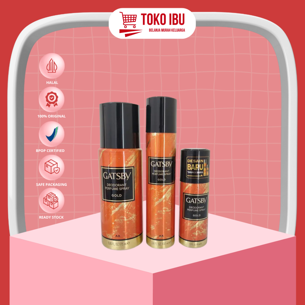 Gatsby Deodorant Parfum Spray / Parfum Gatsby Kaleng 50ml 100ml 175ml