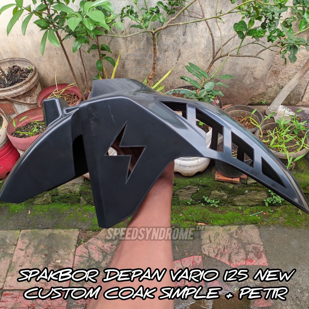 Spakbor Depan Vario 125/150 New Custom Coak Simple Bintang & Petir