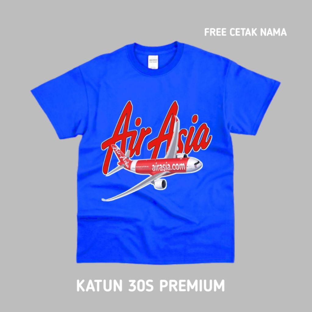 Air Asia Kaos Anak Motif Pesawat Air Asia
