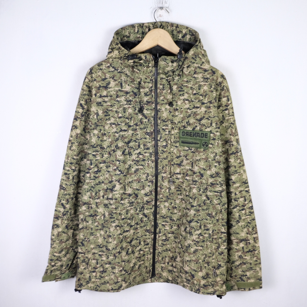 JACKET GRENADE LOGISTICS CAMOUFLAGE OUTDOOR PARKA JK27 SIZE L-XL ORIGINAL PRELOVED