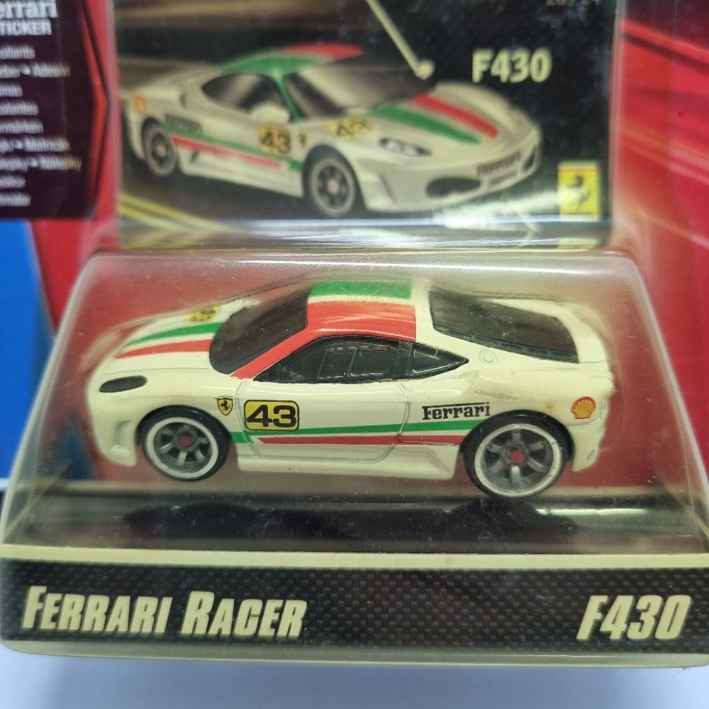 Diecast Hotwheels 1:64 FERRARI RACER F430 PUTIH/WHITE