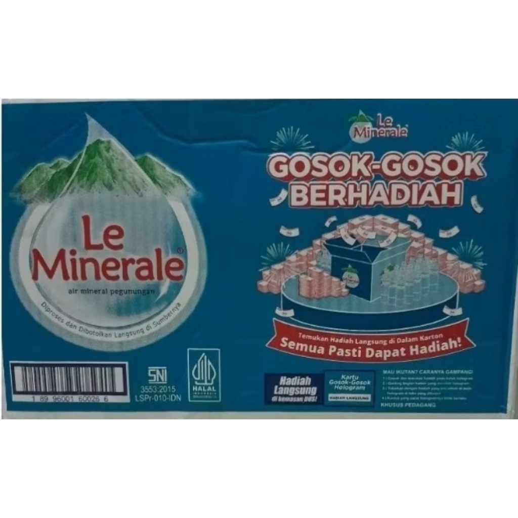 

Le Minerale Botol1 Dus 24x600mL (ER/O)
