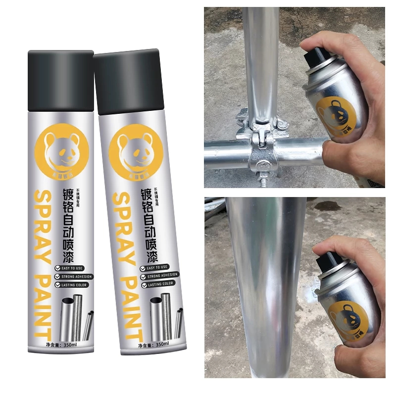 350 ML Cat Semprot Chrome Sapporo Chrome Spray Paint Anti Karat Warna Stainless /Cat Semprot Chrome 