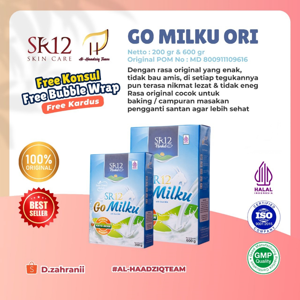 

SR12 100%ORI GOMILKU SUSU KAMBING ETAWA SUSU BUBUK KAMBING ETAWA SUSU BUBUK BPOM HALAL