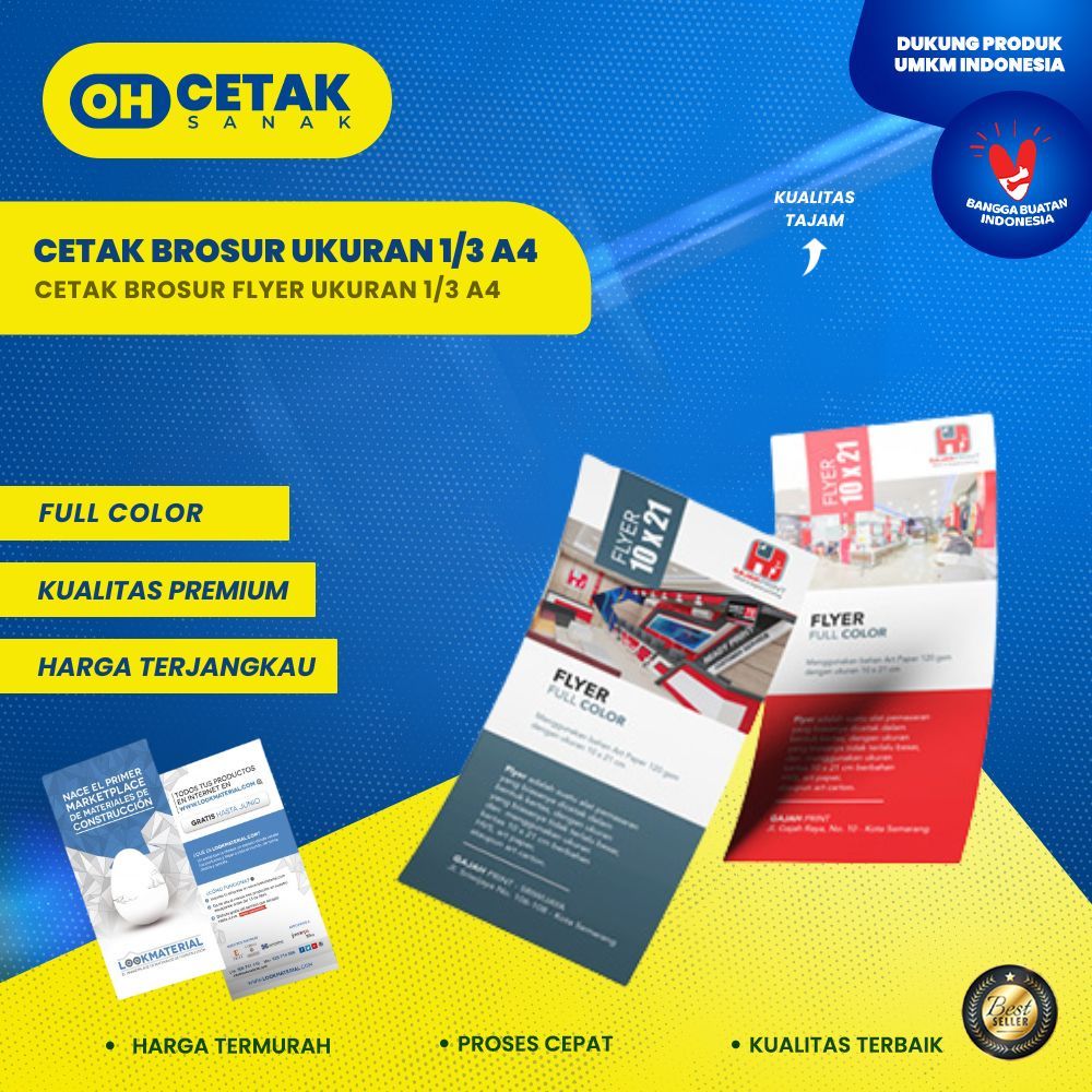 

Cetak Brosur 1/3 A4 – Promosi Elegan & Efisien - Oh Cetak Sanak