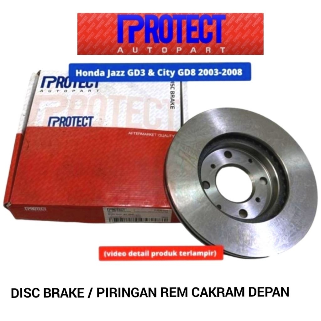 Disc Brake Piringan Rem Cakram Depan Honda Jazz 2004-2007 City 2003-2008 IDSI VTEC Protect