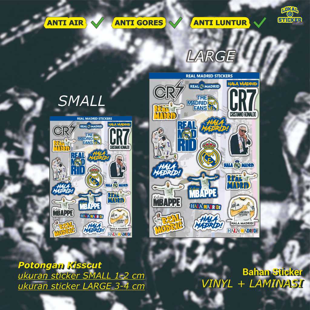 

Stiker Real Madrid Vinyl Premium – Sticker HP, Laptop, Helm, Motor, Anti Air, Awet, Keren