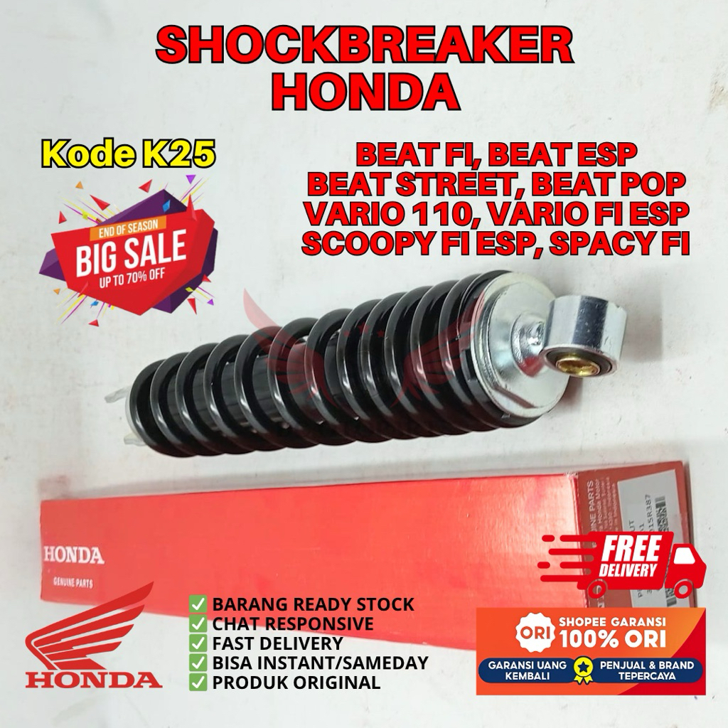 K25 SHOCKBREAKER BEAT FI ORIGINAL AHM HONDA, SHOCKBREAKER BEAT ESP, SHOCKBREAKER BEAT STREET, SHOCKB
