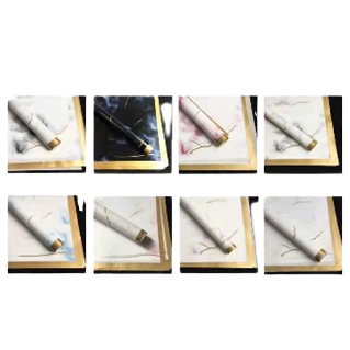 

[20 LEMBAR]Kertas Buket Gold Line Marble Cellophane Waterproof Florist KB6048